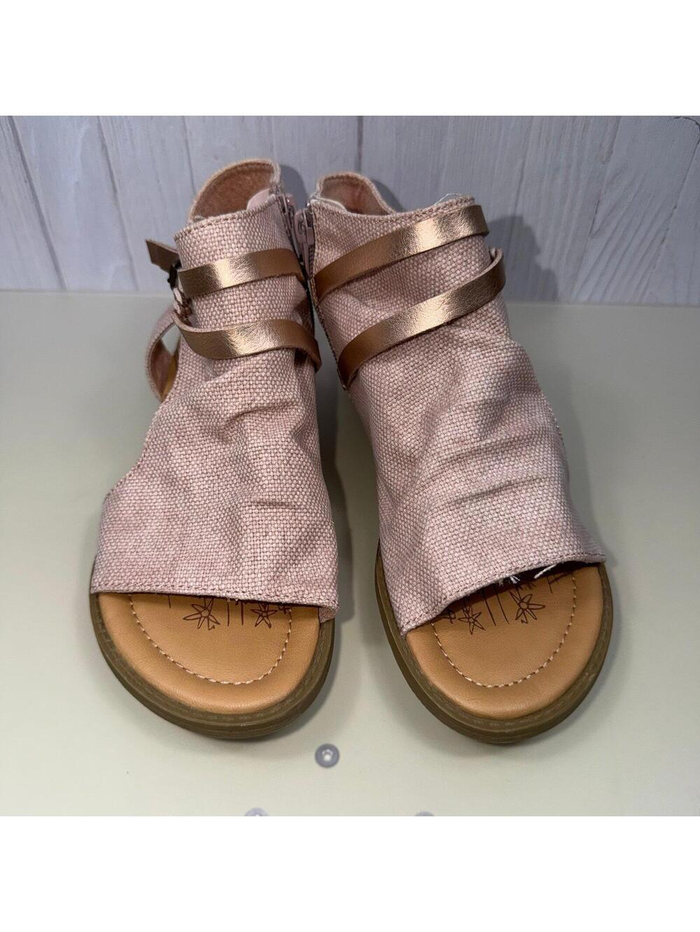 Blowfish Malibu Kids Rose Gold Strappy Open Toe Sandals Size 4